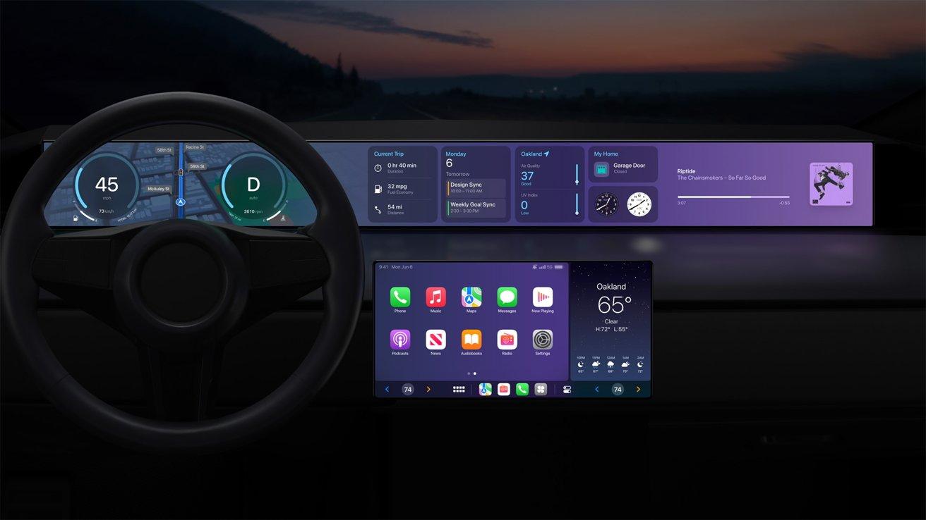 CarPlay образца 2023 года показывает каким будет автомобиль от Apple